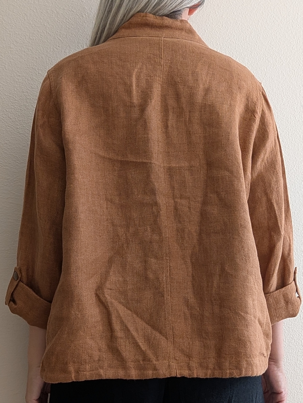 exc C & C CALIFORNIA rustic linen utility jacket M L - Picture 7 of 13